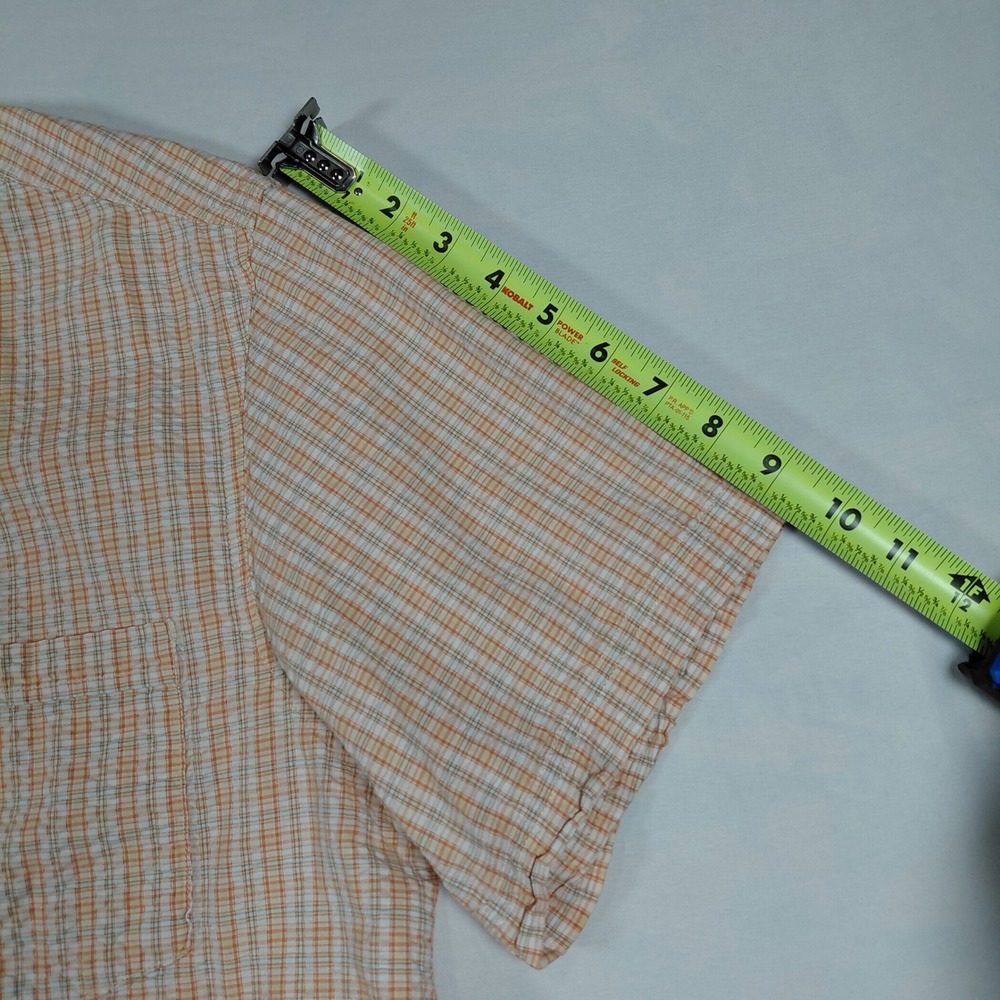 Columbia Sportswear Company Plaid Seersucker S/S Button Up Shirt Mens Large - Picture 9 of 9